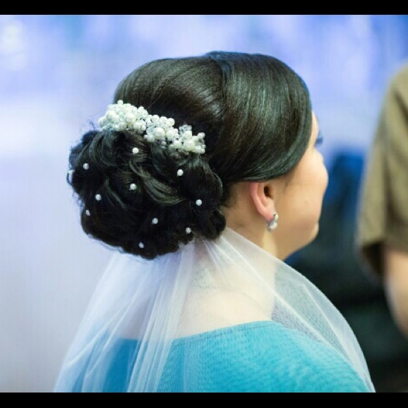 Pearl head piece wedding bridal hair pearls - Picture 3 of 12